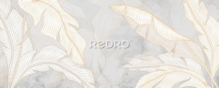 Bild Laubmuster in Pastellfarben