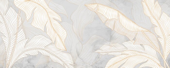 Bild Laubmuster in Pastellfarben