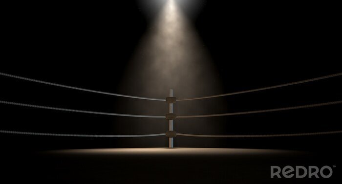 Bild leerer Boxring vor dem Boxen-Kampf