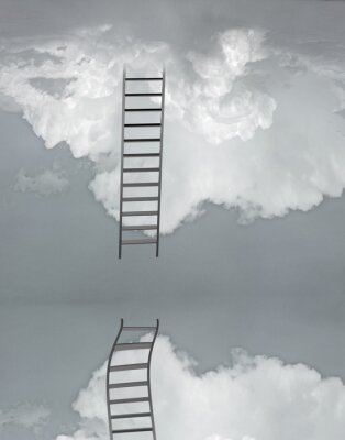 Bild Leiter in den Wolken Surrealismus