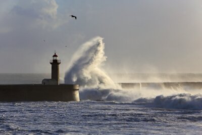 Leuchtturm in Meerlandschaft