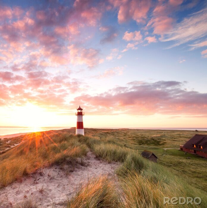 Bild Leuchtturm Sylt am Abend
