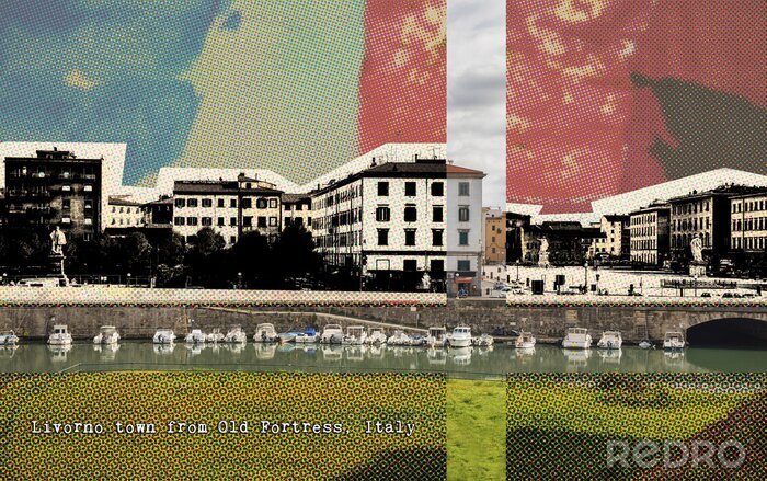 Bild Livorno, Retro-Karte