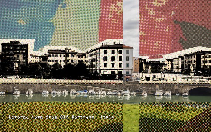Bild Livorno, Retro-Karte