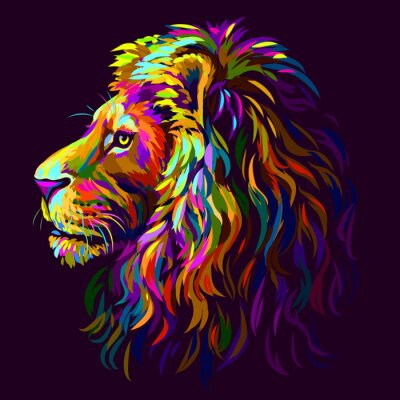 Löwe im Profil gesehen