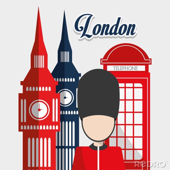 Bild London auf Illustration