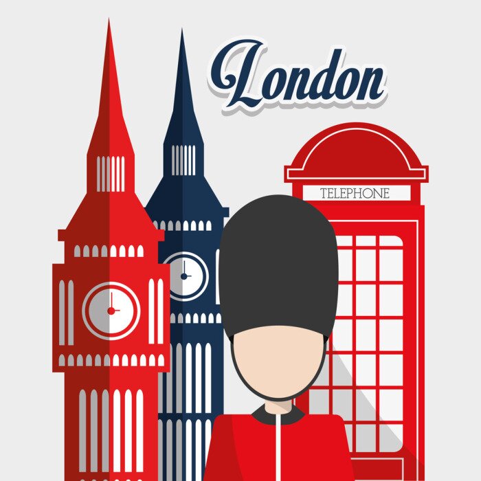 Bild London auf Illustration