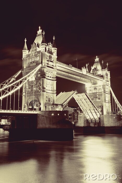 Bild London Brücke bei Dämmerung