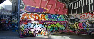 Bild London Graffiti im Skatepark