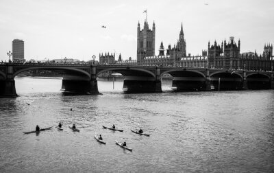 Bild London Kanus am Fluss