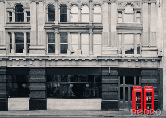Bild London rote Telefonzellen