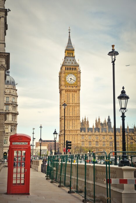 Bild London und Telefonzelle mit Big Ben