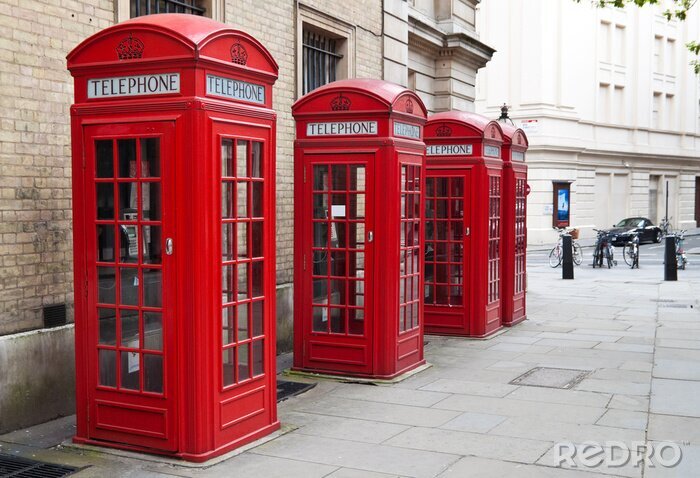 Bild London und Telefonzellen in der Stadt