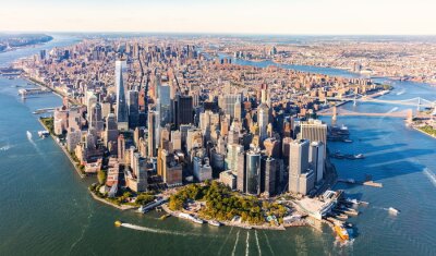 Luftaufnahme des unteren Manhattan New York City