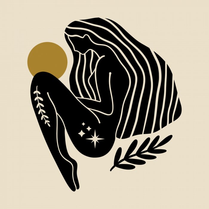 Bild Magische Frau mit langem Haar