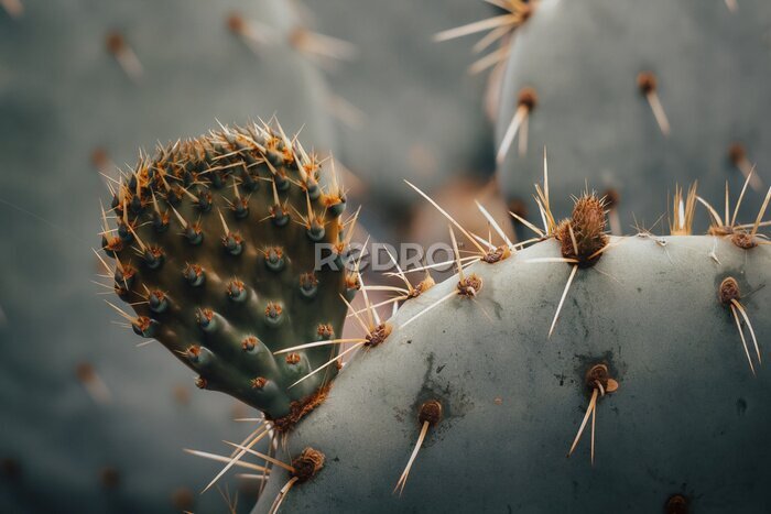 Bild Makroperspektive eines stacheligen Kaktus