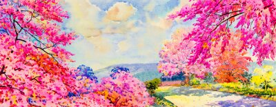 Bild Malerische Ansicht der Kirschblüten