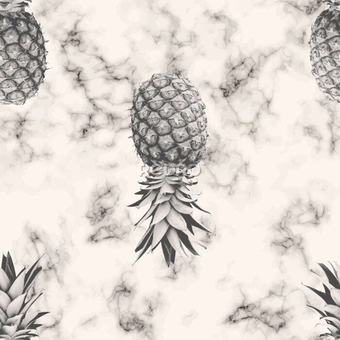 Bild Marmormosaik mit Ananas