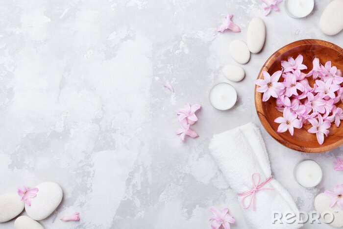 Bild Massage-Blumen und -Steine