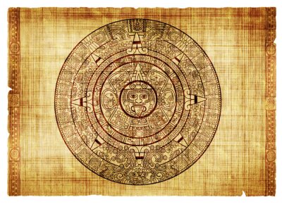 Maya-Kalender auf Papyrus
