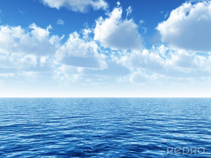 Bild Meer unter weißen Wolken