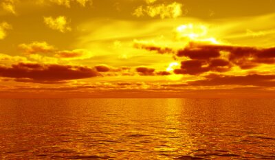 Bild Meeresnatur mit Sonnenuntergang