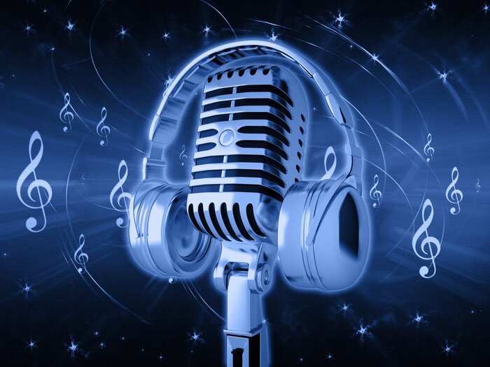 Bild Mikrofon und Musik