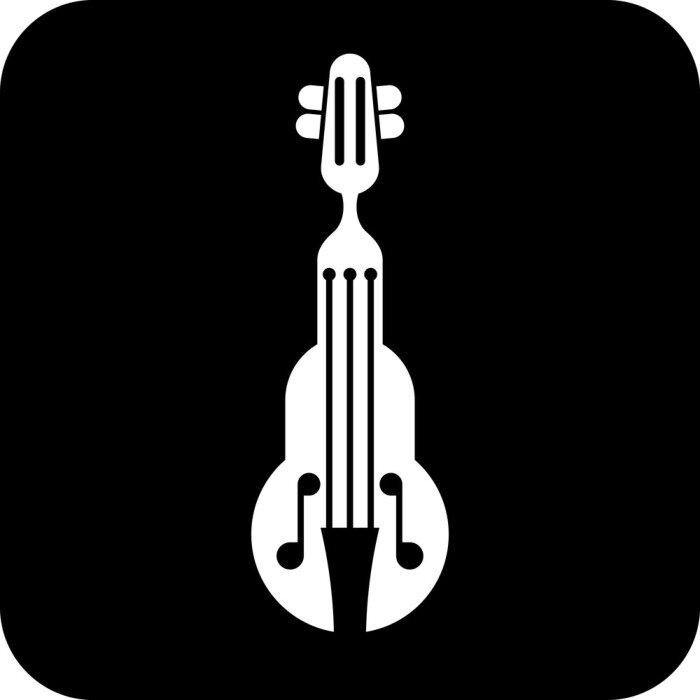 Bild Minimalistische Grafik mit einem Musikinstrument