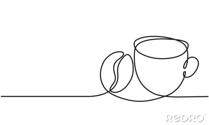 Bild Minimalistische Grafik mit einer Tasse Kaffee