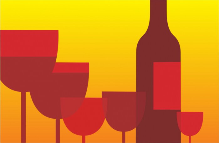 Bild Minimalistische Illustration mit Brille