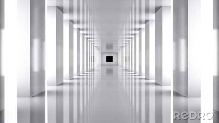 Bild Minimalistischer Tunnel in Weiß