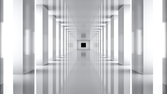 Bild Minimalistischer Tunnel in Weiß