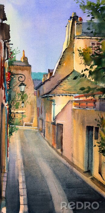 Bild Mit Aquarell gemalte Gasse