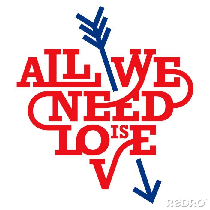 Bild Moderne Grafik mit liebevoller Beschriftung