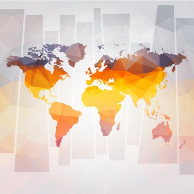 Moderne Konzept der Weltkarte Vektor