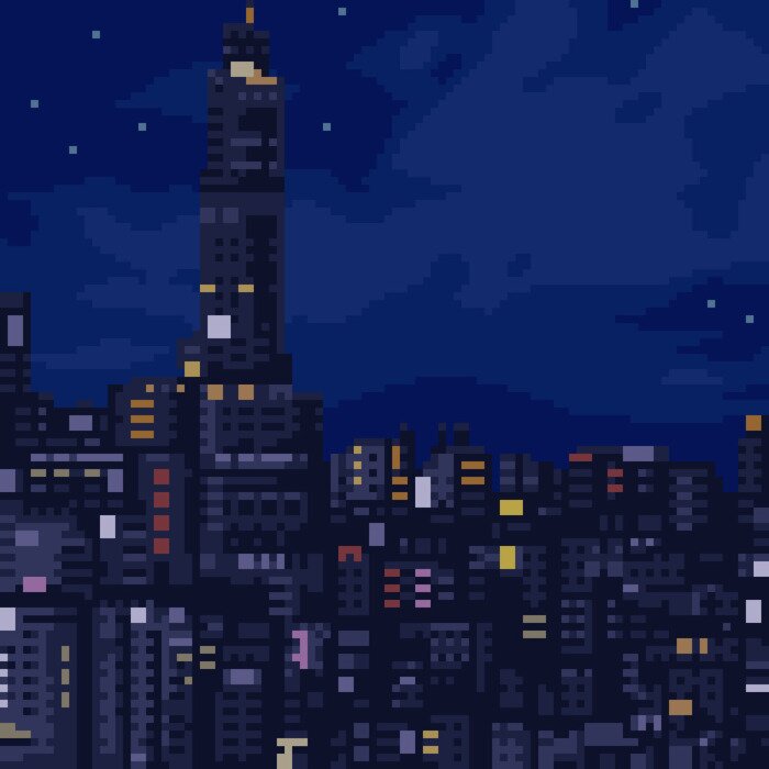 Bild Moderne Stadt-Pixelkunst