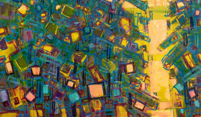 Bild Modernes Gemälde mit Quadraten