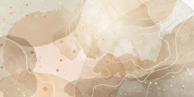 Modernes Muster mit Flecken und Punkten in Beigetönen