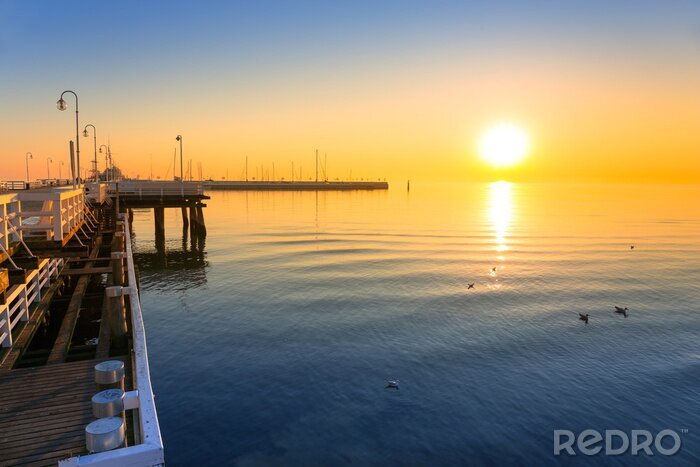 Bild Mole in Sopot beim Sonnenaufgang