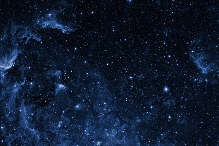 Bild Mond und Sterne zwischen den Wolken