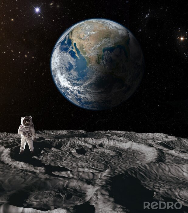 Bild Mond vor dem Hintergrund des Planeten Erde