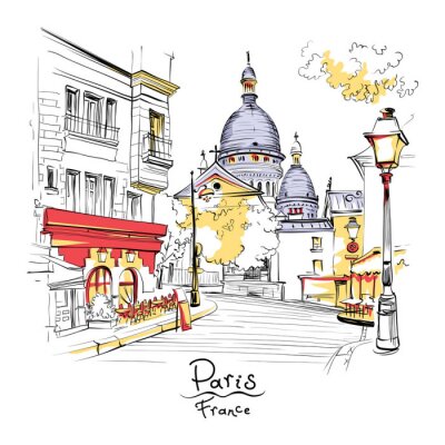 Sticker Montmartre in Paris, France