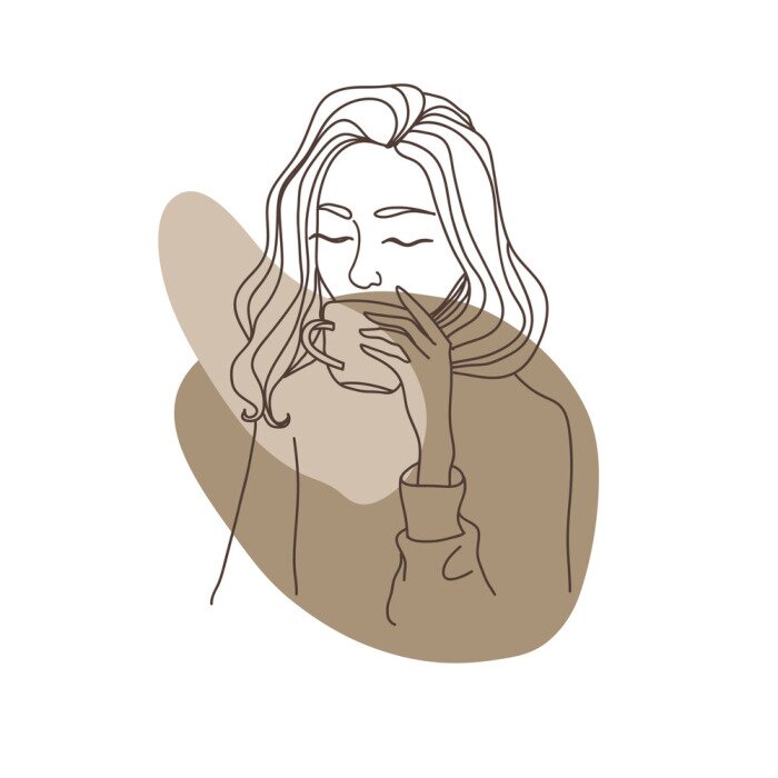 Bild Morgen Kaffee line art