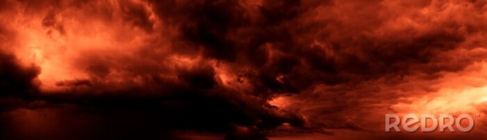 Bild Motiv aus schwarz-roten Wolken