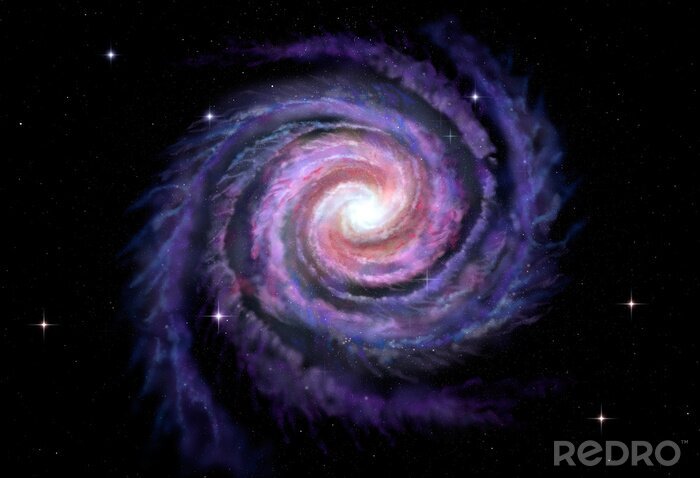 Bild Motiv Kosmos und Spiralgalaxie