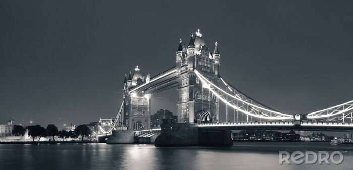 Bild Motiv schwarz-weiß mit Tower Bridge