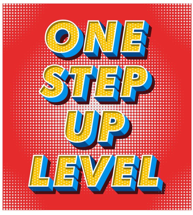 Bild Motivationsslogan auf rotem Hintergrund