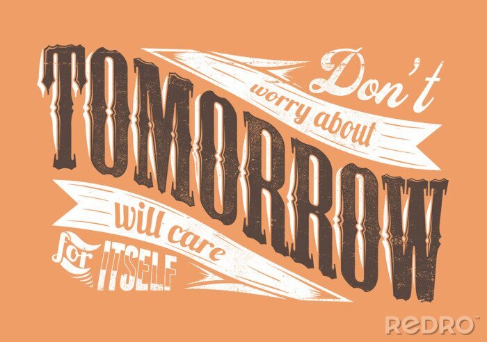 Bild Motivationszitat über das, was morgen kommt