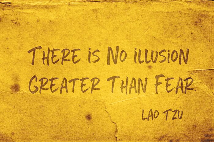Bild Motivierender Satz über Furcht