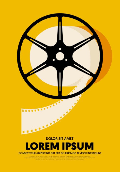 Bild Movie and film festival poster modern vintage retro style